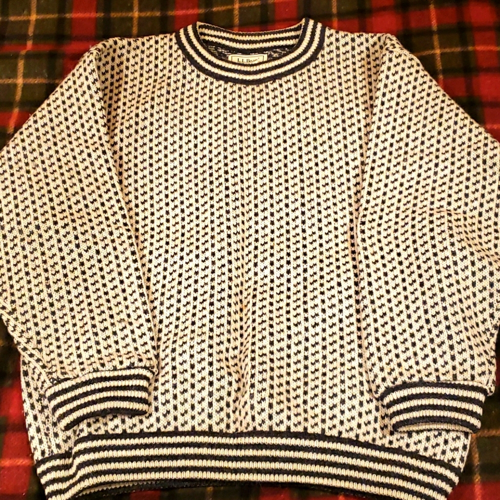 L.L. Bean Norwegian Wool Fisherman Sweater Tall